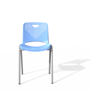 Stackable Plastic Student Chair with Steel Legs (HY-02101)