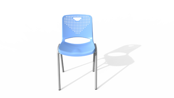 Stackable Plastic Student Chair with Steel Legs (HY-02101)
