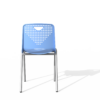 Stackable Plastic Student Chair with Steel Legs (HY-02101)