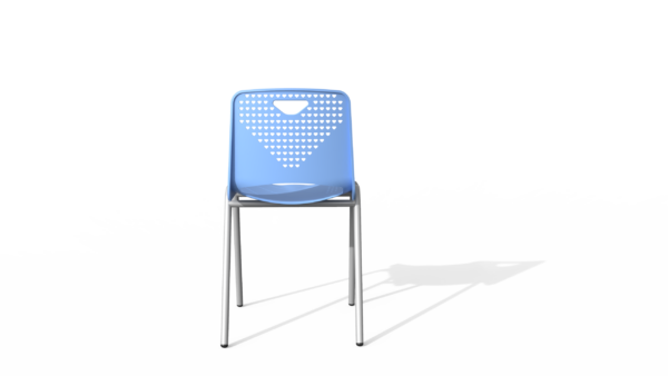 Stackable Plastic Student Chair with Steel Legs (HY-02101)