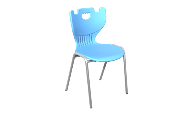 Student Plastic Chair with Steel Frame