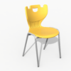 Student Plastic Chair with Steel Frame