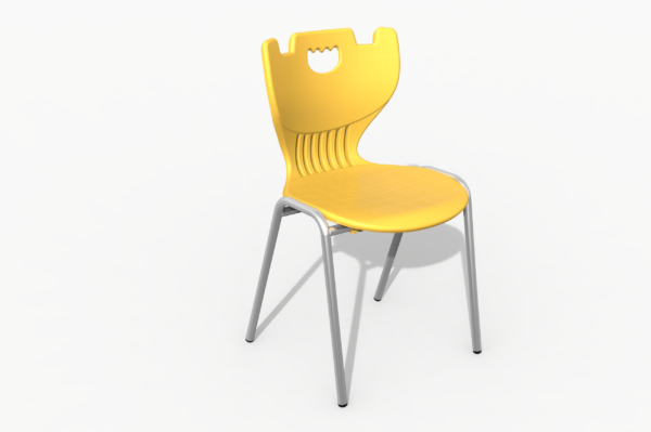 Student Plastic Chair with Steel Frame