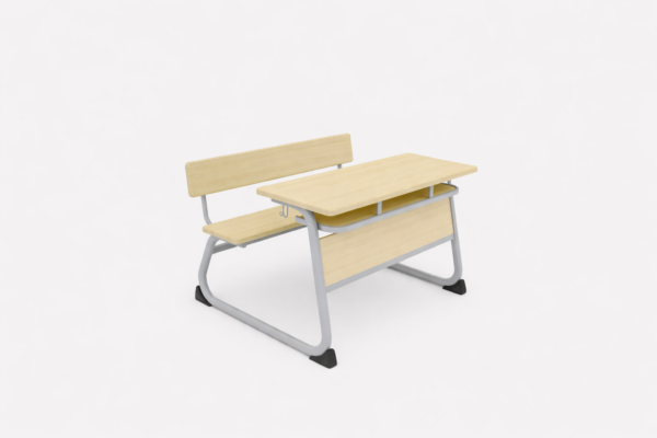 Two Seater Classroom Desk and Bench Set (HY-0479)