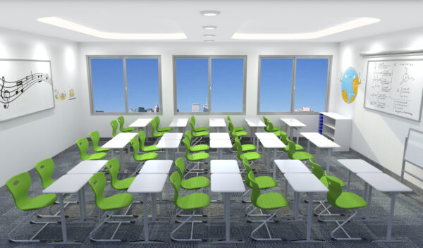 Single Student Desk & Chair Set (HY-0397)