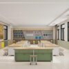 Double-Sided Lab Workstation Table