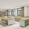 Double-Sided Lab Workstation Table