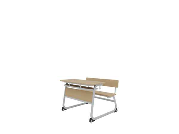 Two Seater Classroom Desk and Bench Set (HY-0479)