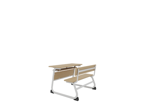 Two Seater Classroom Desk and Bench Set (HY-0479)