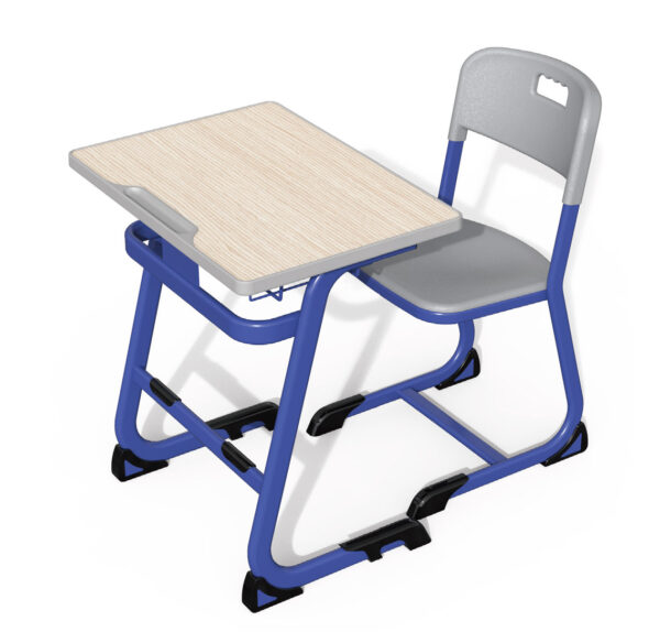 Single Student Desk and Chair Set (HY-0235KD)