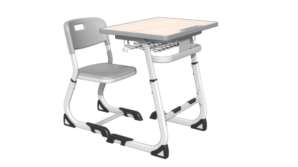 Single Student Desk and Chair Set (HY-0235KD)