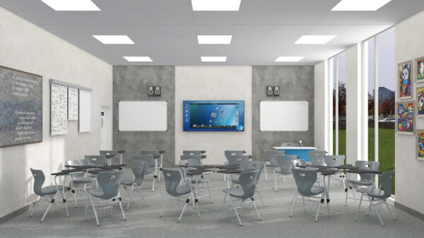 Student Chair Desk with Tablet (HY-0308)