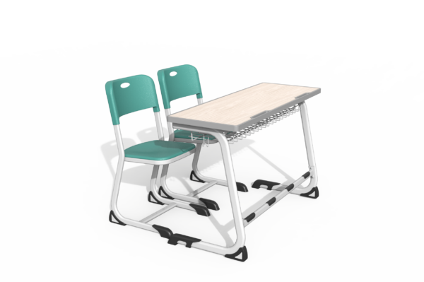 Double Student Desk and Chair Set (HY-0429)