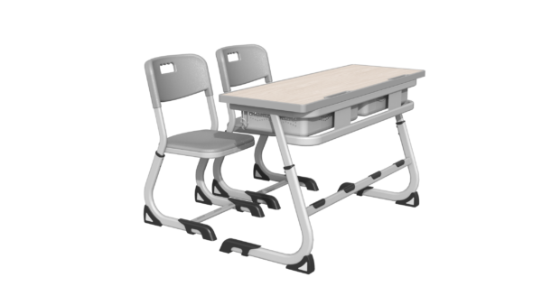 Double Student Desk and Chair Set (HY-0429)