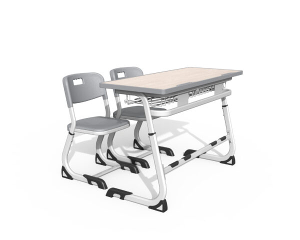 Double Student Desk and Chair Set (HY-0429)