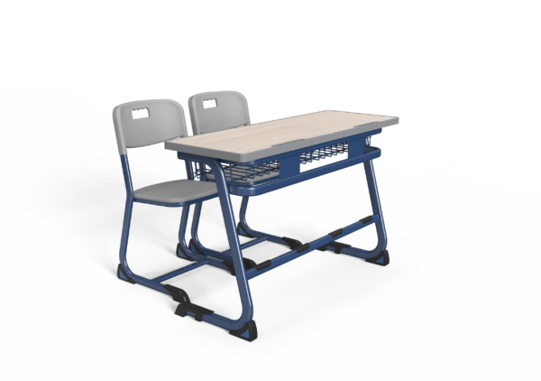 Double Student Desk and Chair Set (HY-0429)