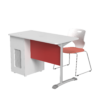 Teacher desk with storage cabinet