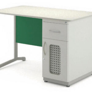 Teacher desk with storage cabinet