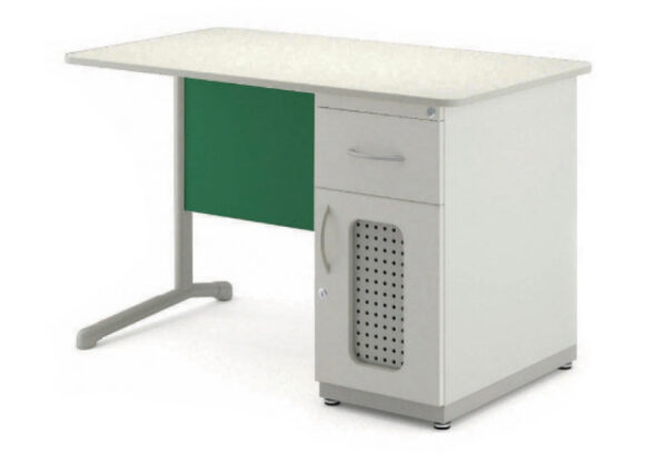 Teacher desk with storage cabinet