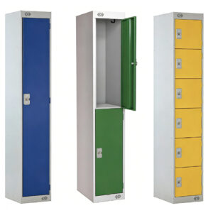 Multi compartment steel locker cabinet