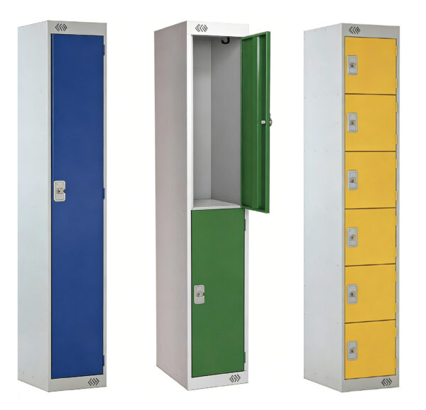 Multi compartment steel locker cabinet