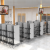 Folding Cafeteria Table with Attached Stools (HY-1015)