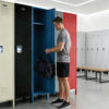 Multi compartment steel locker cabinet