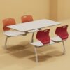 Fixed Seating Cafeteria Table Set (HY-1517)