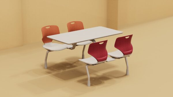 Fixed Seating Cafeteria Table Set (HY-1517)