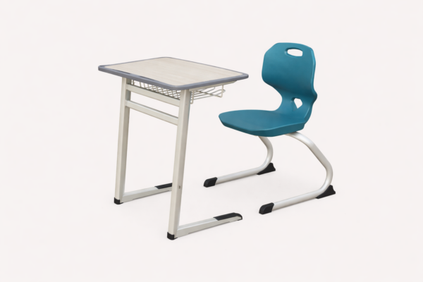 Single Student Desk and Chair Set with Sled Base (HY-02176)