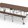 Folding Dining Table Set on Wheels