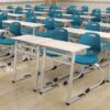 Single Student Desk and Chair Set with Sled Base (HY-02176)
