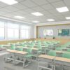 Height Adjustable Student Desk and Chair Set (HY-03101)